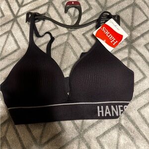 Hanes Black Comfort Stretch Bras